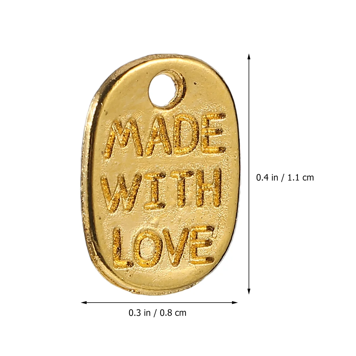 

360Pcs DIY Pendant Charms Made with Love Creative Alloy Accessories for Jewelry Making Projects Made with