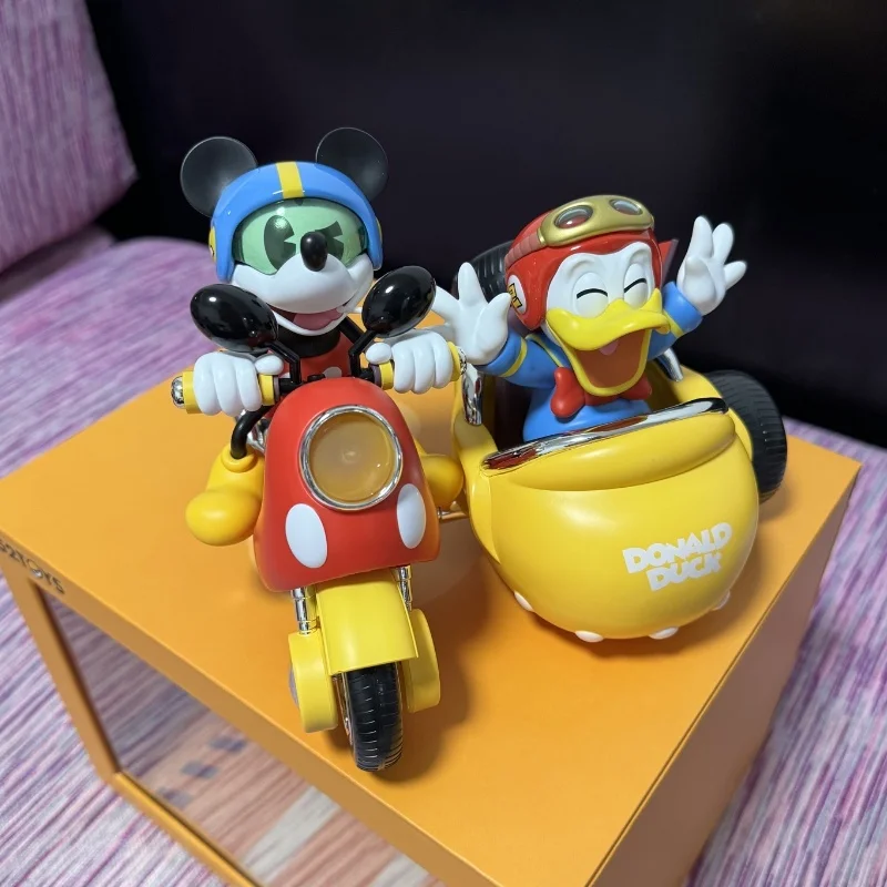 Disney Mickey And Friends 52toys Speed Squad Motorcycle Motorcycle Anime Figures Collection Model Ornament Toys Gift