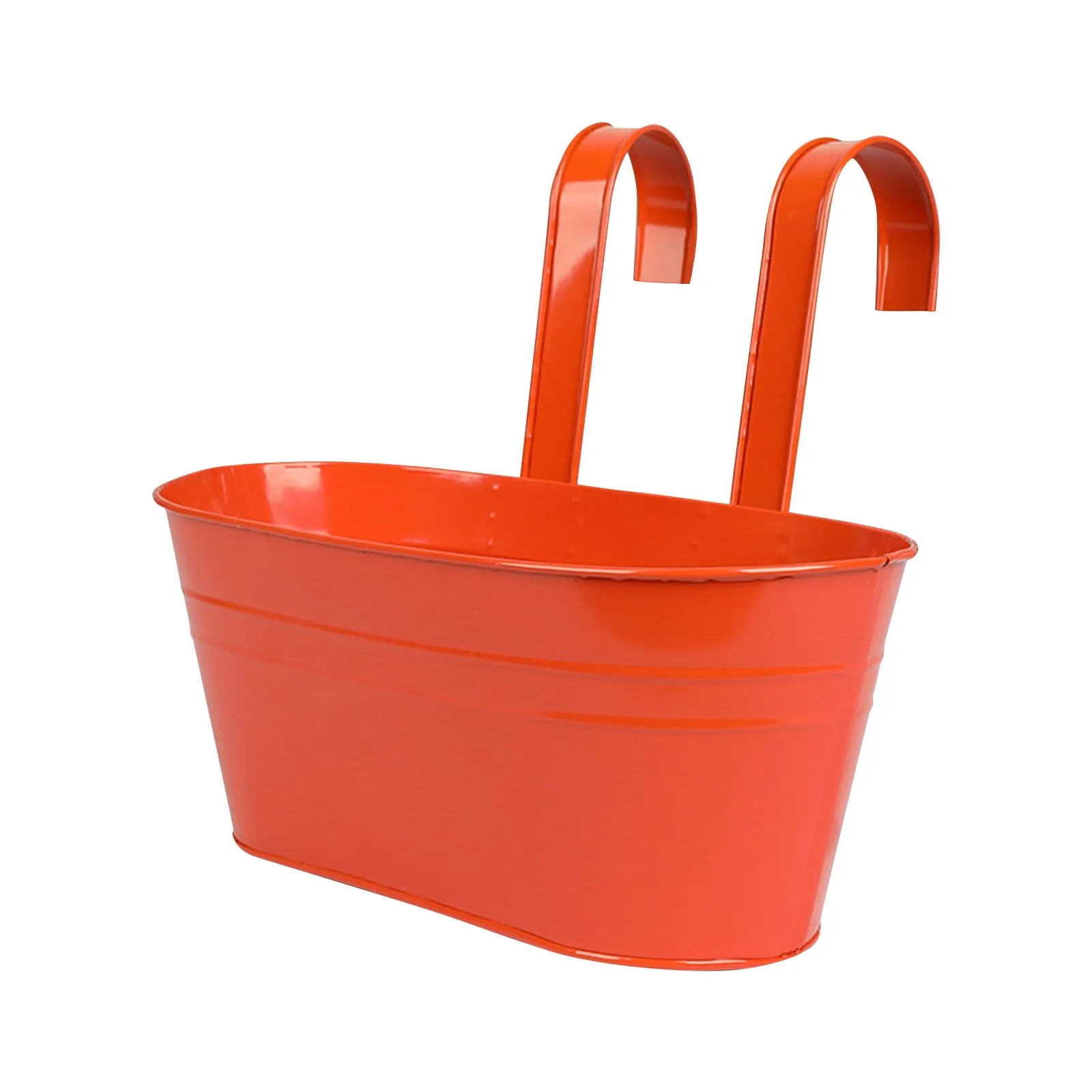 Bucket Metal Nursery Pot Colorful Detachable Handle Hanging Iron Seedling Pot For Balcony Fence Patio Garden Decor 2026 Trending