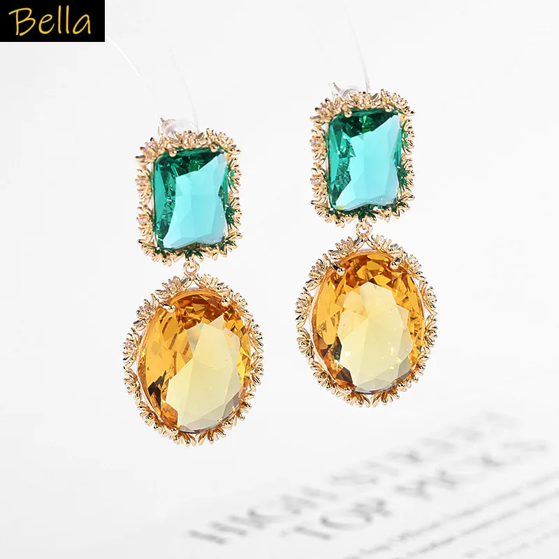 

yellow pink earrings water drop sweet cute jewelry daily wear party earrings