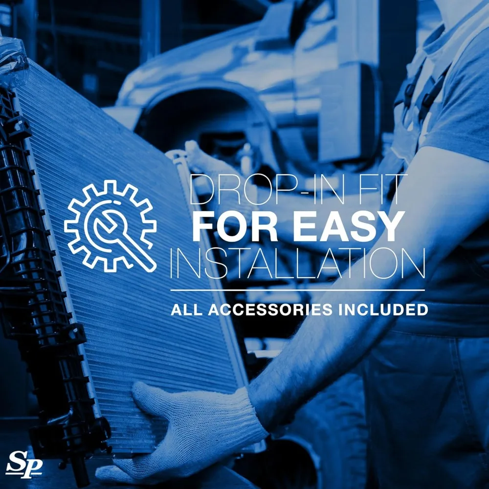 Radiador Con TOC, Sin EOC - Núcleo 34-1/16" Compatible Con Chevrolet Silverado, GMC y Cadillac