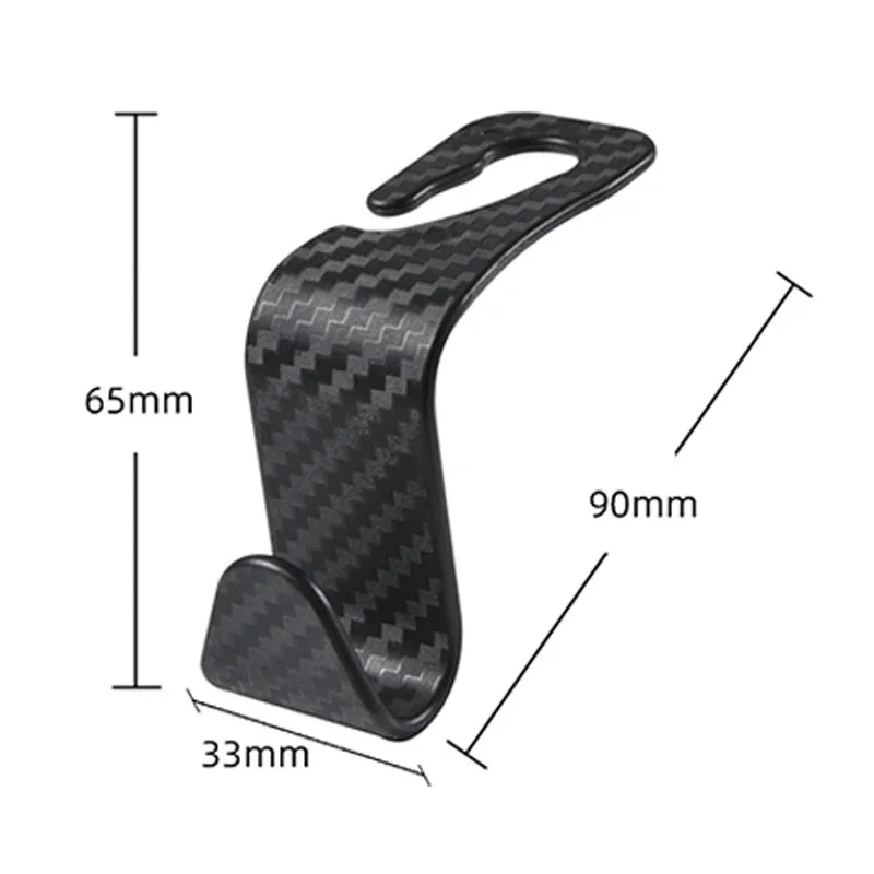 4PCS Carbon Fiber Car Headrest Hook Multifunctional Back Seat Organizer Hanger For Purse Bags Clothes Universal Auto Interior De 5