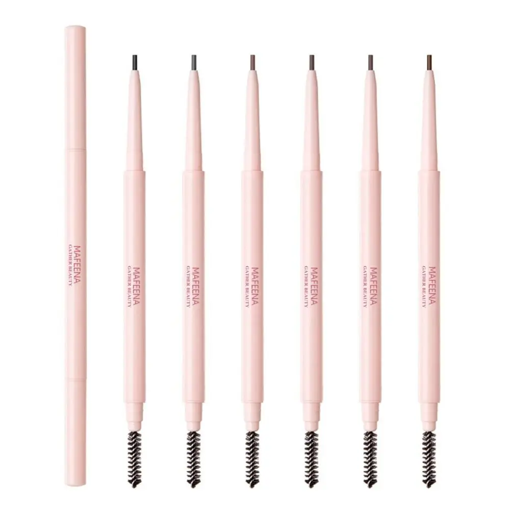 Gift 1.5mm Double-Ended Eyebrow Pencil Ultra Fine 2 in 1 Fine Brow Definition Shaper Portable Beginner's Makeup Eyebrow Pencil