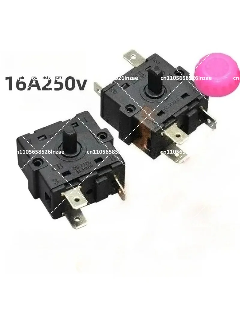 2pcs Electric Heating Small Solar Heater Switch, Oven Heater Fan 3-Pin/5-Pin Rotating Gear Thermostat Switch