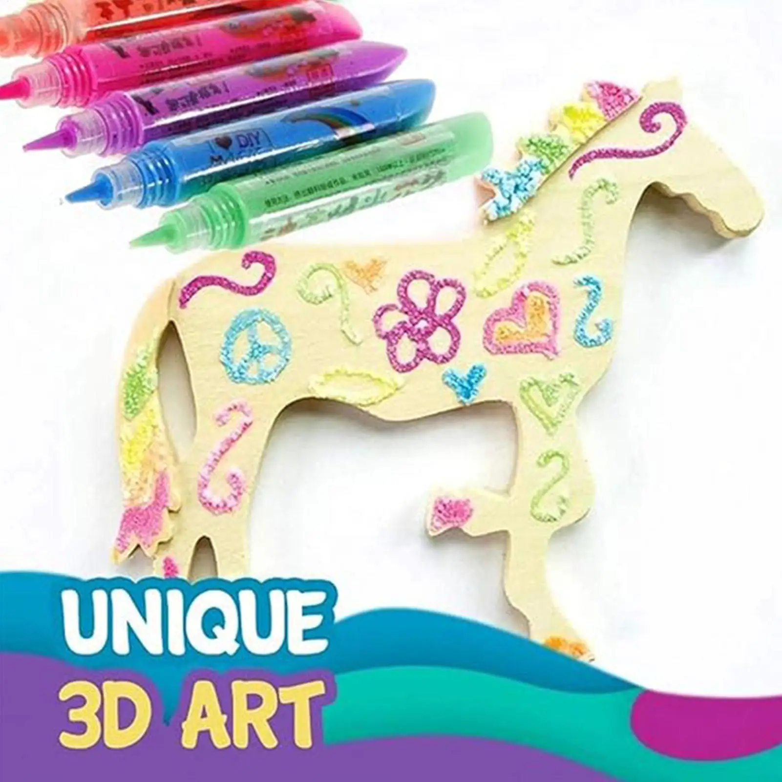 New Exotic Popcorn Pen Multifunctional Foam Marker Pen Notebook Children's Magic Pen Fun Fluffy Pen 3D Bubble Pen image 3