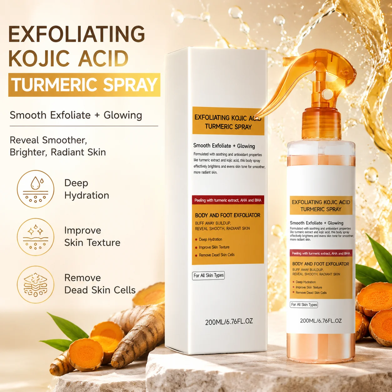 Salicylic Acid Cleanser - Spray Corporal de Cúrcuma 1/2/3/4/5 200ml,