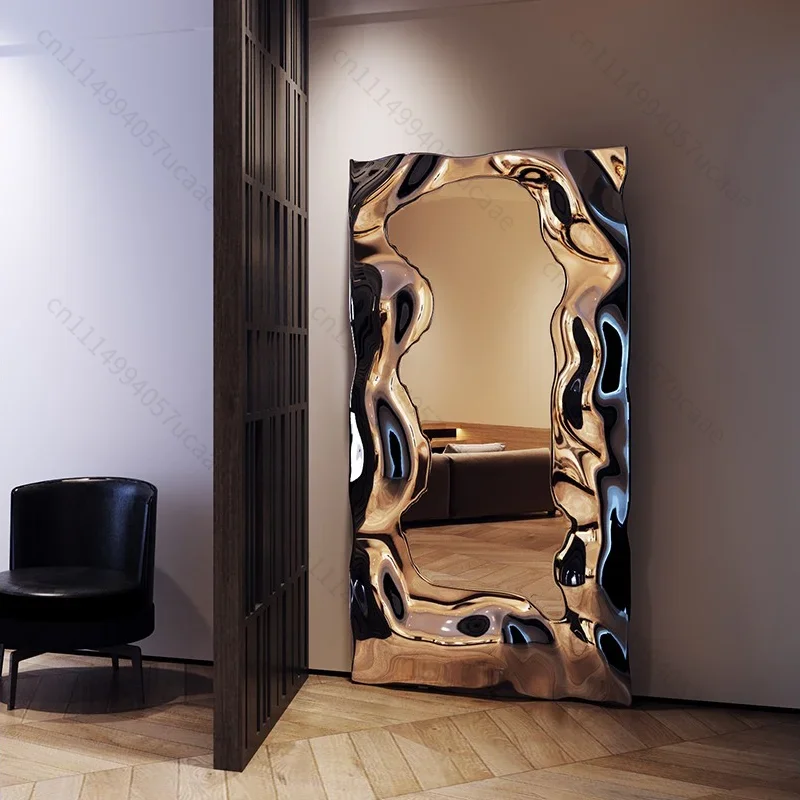Modern Customized Stainless Steel Mirror Wall Decoration Model Room Sofa Background Hotel Restaurant Porch Metal Wall Pendant