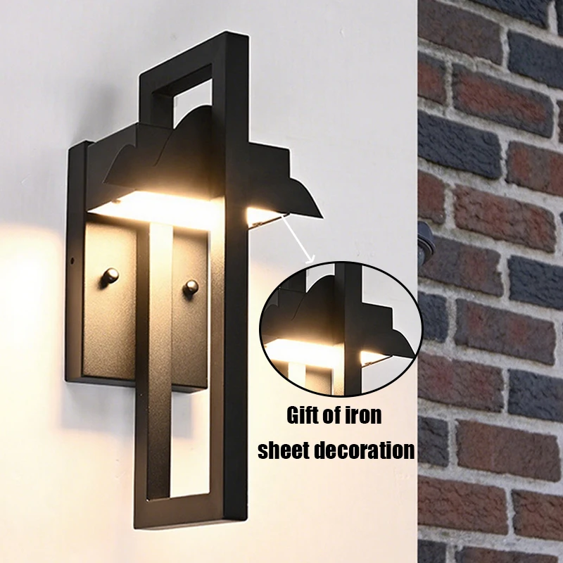 2pcs-led-wall-lamp-e27-waterpooof-ip65-black-color-12w-wall-light-garden-porch-sconce-street-lights-96v220v-decoration-lighting