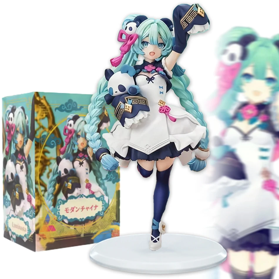 Anime Nette Virtuelle Sänger Mädchen Figur Panda Peripherie Abbildung Modell Desktop Dekoration Cartoon Sammlung Spielzeug Puppe Geburtstag Geschenk