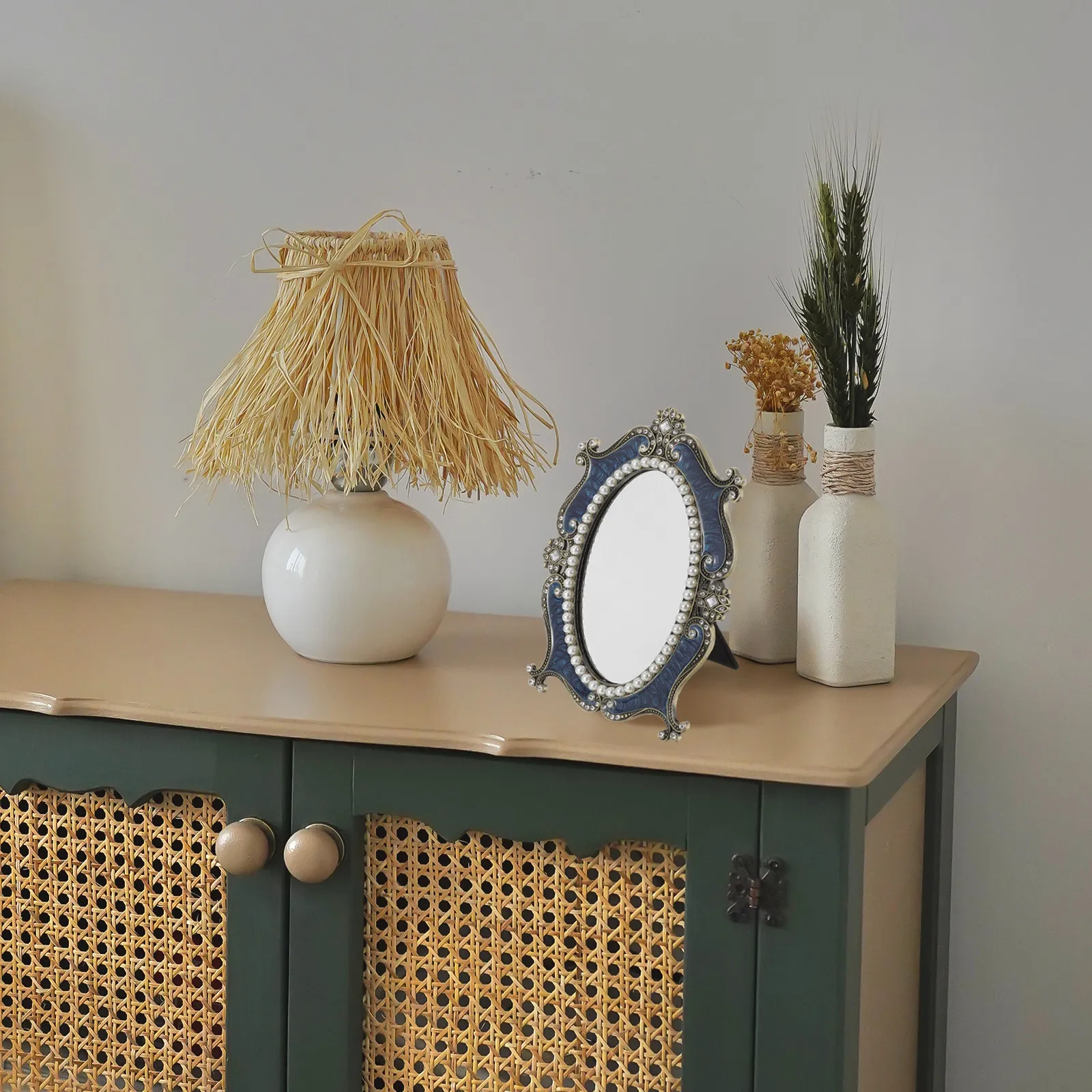 pearl-retro-style-desktop-makeup-mirror-with-stable-base-for-dresser-vanity-and-daily-use-home-decor