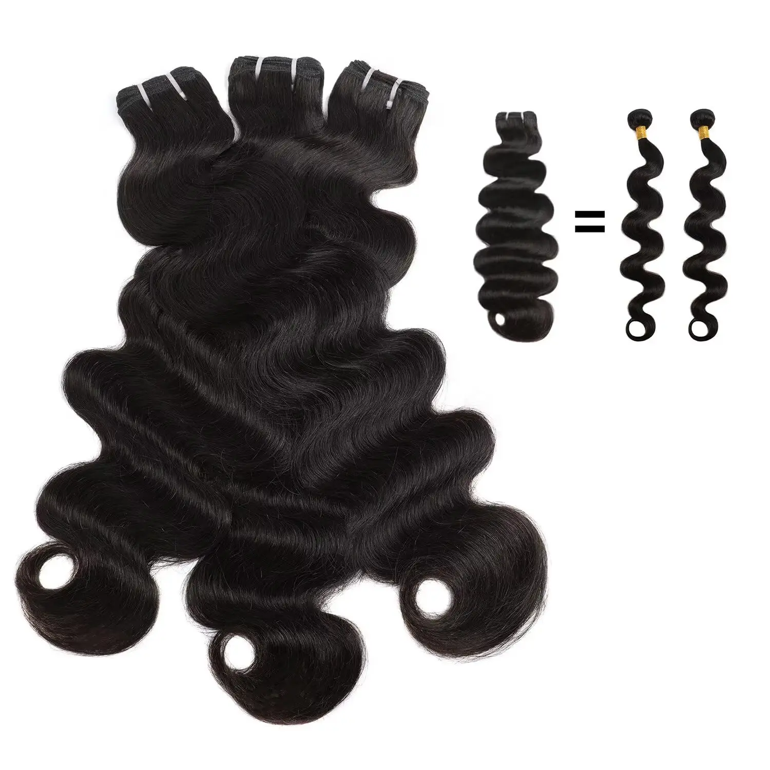 Lemoda الجسم موجة عذراء الشعر البشري حزم 100% غير المجهزة شعر بشري خام ملحقات 15A جودة كبيرة نسج الشعر 3 حزم