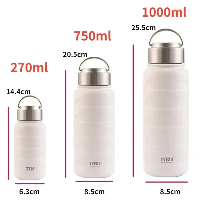 1000ml 750ml 270ml Double Stainless Steel Thermos Mug Portable Sport Vacuum Flask Large Capacity Thermal Water Bottle Tumbler