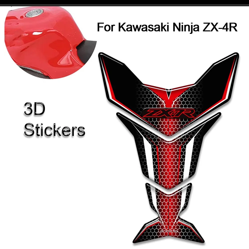 

For Kawasaki Ninja ZX-4R ZX4R ZX 4R Motorcycle Tank Pad Gas Fuel Oil Kit Knee Fish Bone decoration Protection Stickers Decals