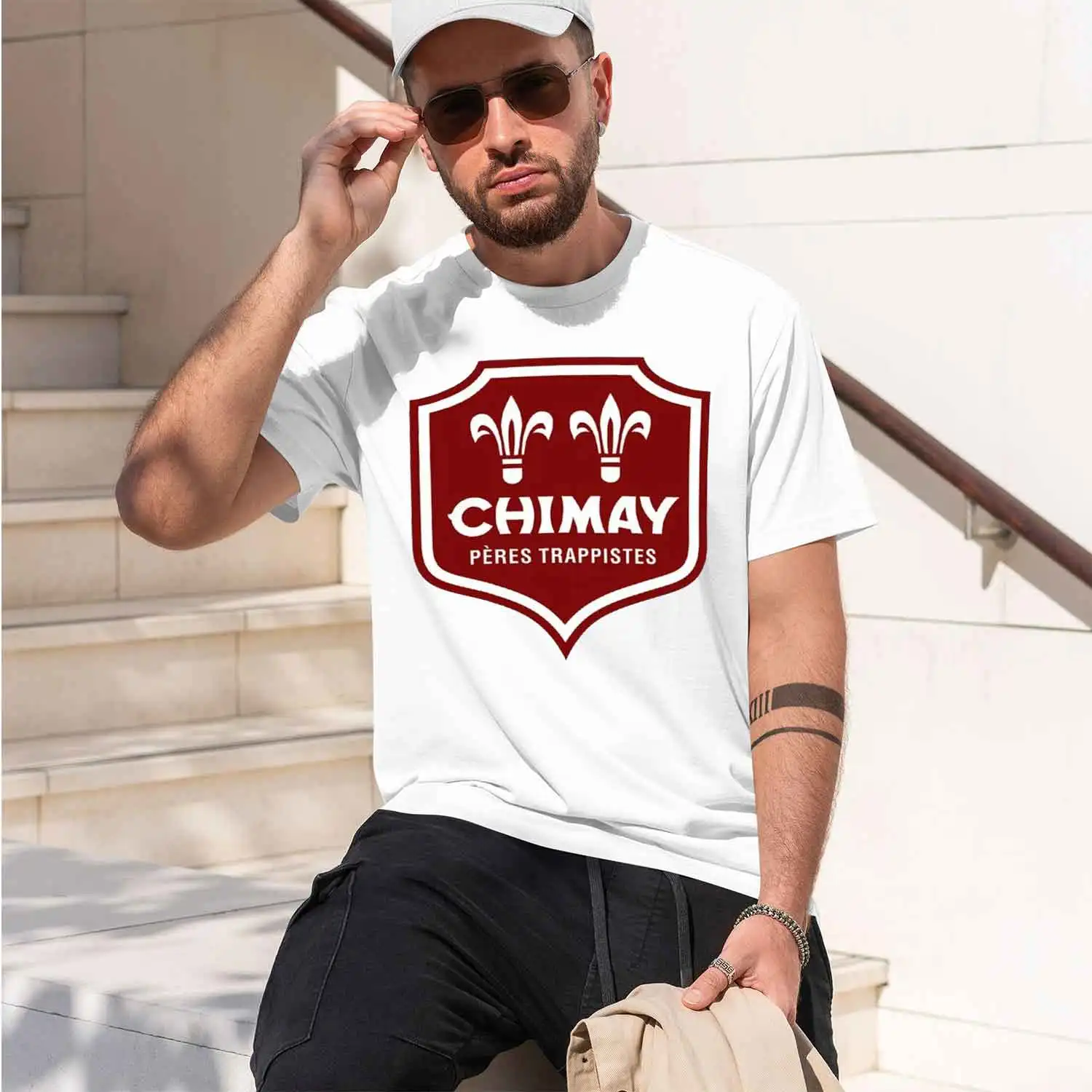 Class Shield Design Men's T-Shirt Chimay Trappist Beer Logo Summer Casual Wear For Beer Lovers And Gift Ideas 2026 New Model Sho - view 2