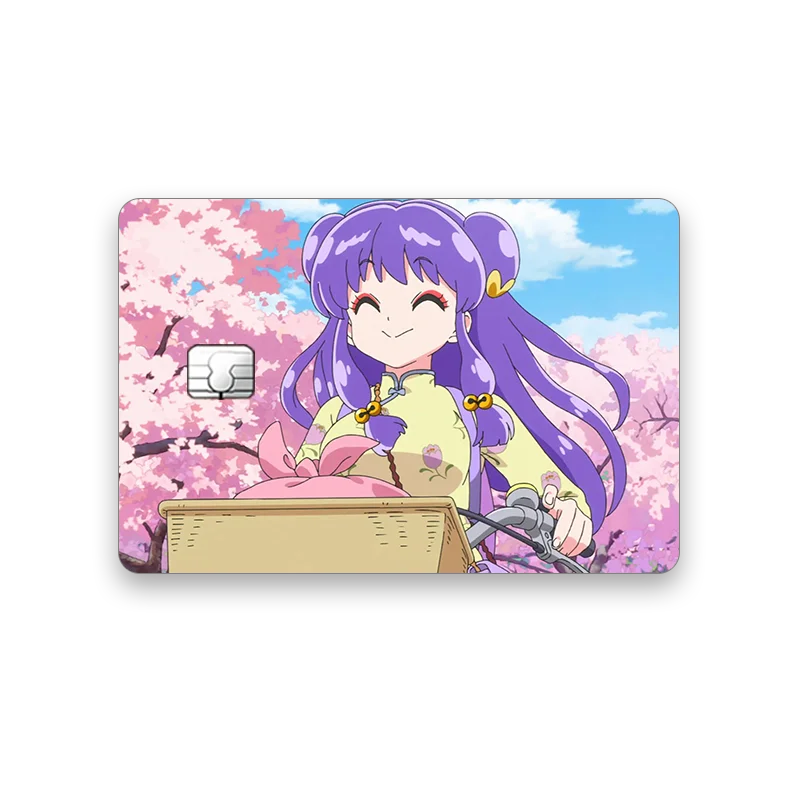 Ranma 1⁄2 Kartenaufkleber Exquisite Nibun-no-Ichi Chip Tags Paster Aufkleber Tendou Akane Anime Kawaii Star Laser Bus Subway Dekorieren