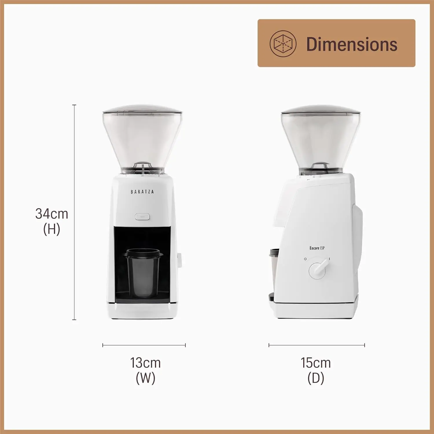 Premium Espresso and Filter Coffee Grinder with Dual-Range Adjustment, Easy Cleaning, and Durable Steel Burrs