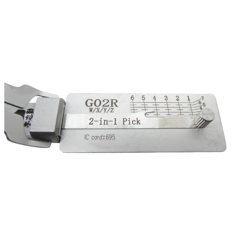 Original Lishi G02R 2 in 1 Locksmith Tool Lock Pick Decoder Flat Milling for Japanese GOAL Keyway Home Door Civil Lock