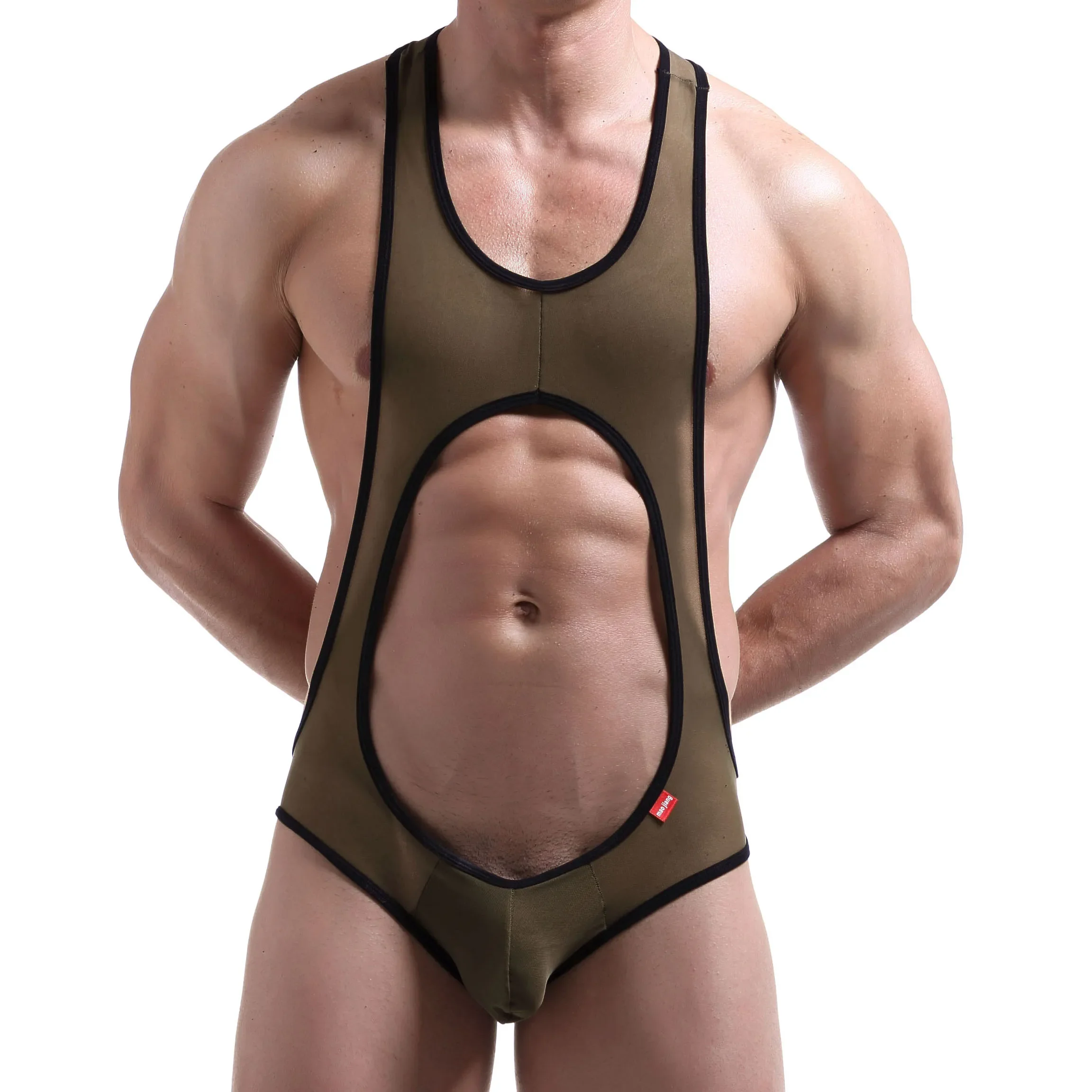 

Sexy Men Undershirts Jockstrap One-Piece Leotard Jumpsuits Lingerie Backless Crothless Gay Underwear Wrestling Singlet Bodysuits