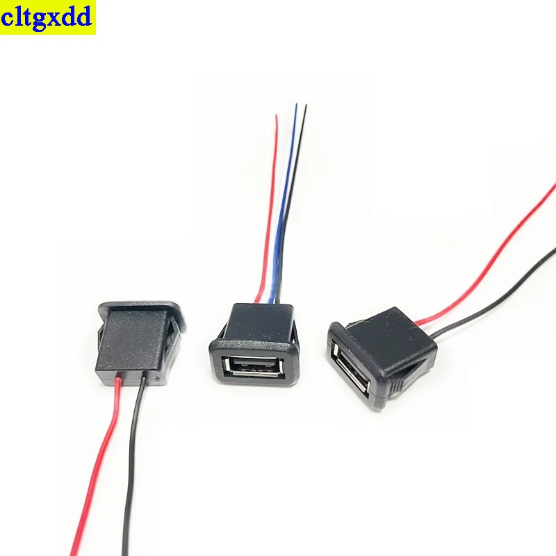 cltgxdd 1-10 шт. 2-контактный 4-контактный разъем USB 2.0 «мама» 2P 4P USB 2.0 разъем для зарядки с кабелем разъем для зарядки интерфейс данных