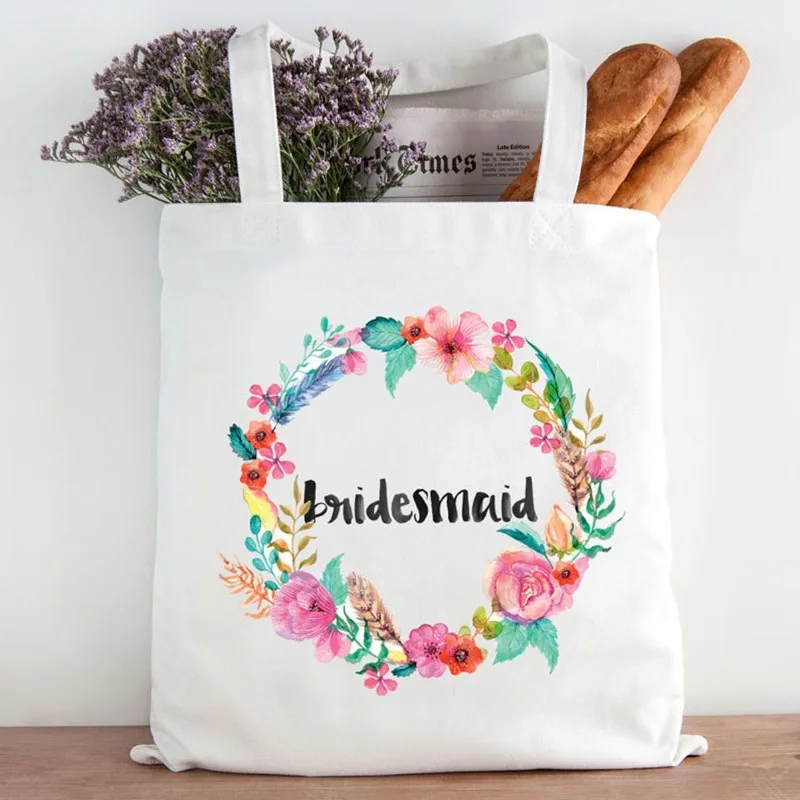 يونيكورن حمل حقيبة الوردي الأرجواني الأزهار طباعة حقيبة قماش قنب المرأة التسوق اليومي فئة العمل التدريس حقيبة قماش قنب حقيبة الطريق على المدى القصير #3