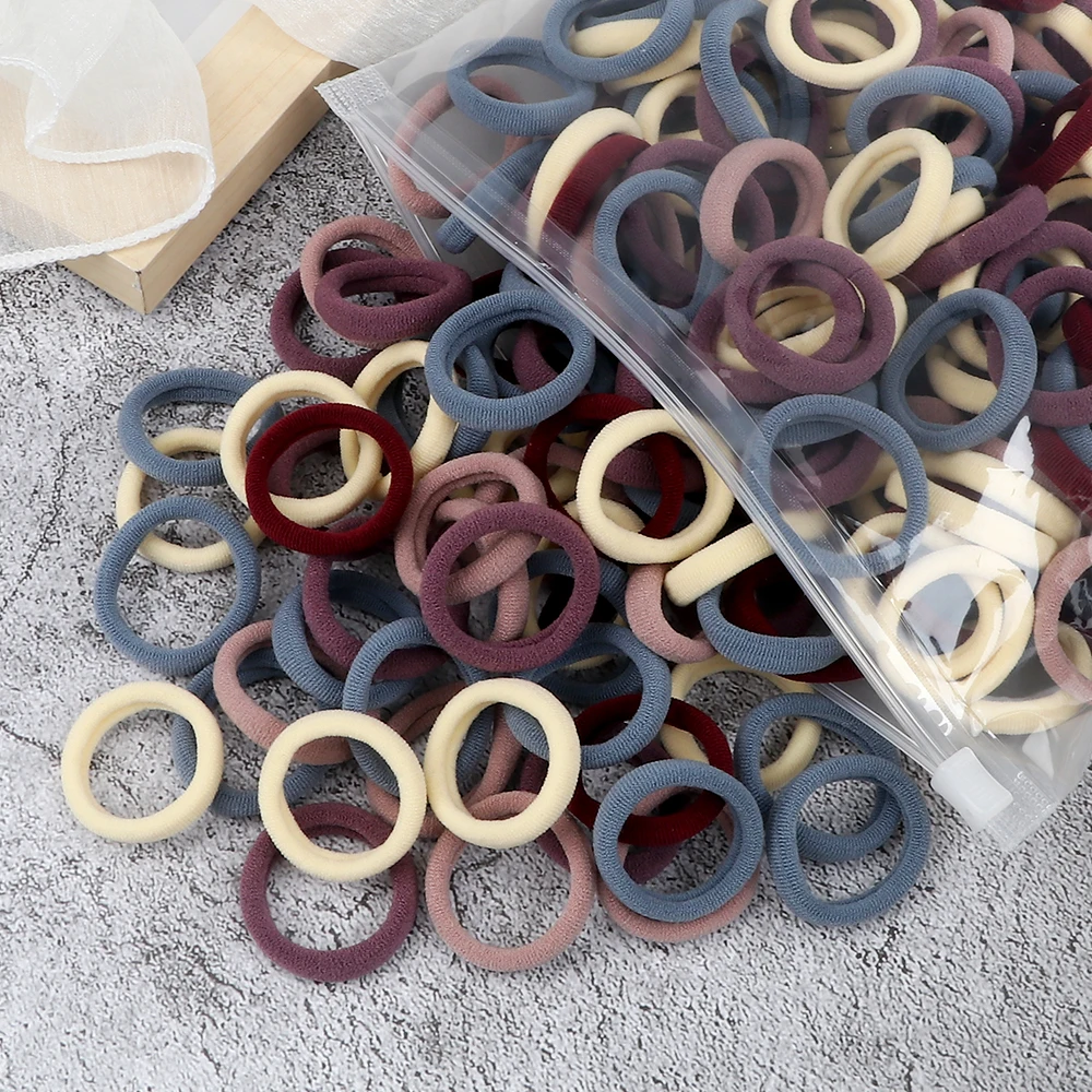 20-100Pcs Haarband Mischfarbe Kleine Elastische Gummibänder Haar Zubehör Für Frau Mädchen Kinder Pferdeschwanz Halter Scrunchies geschenke – Detail 16