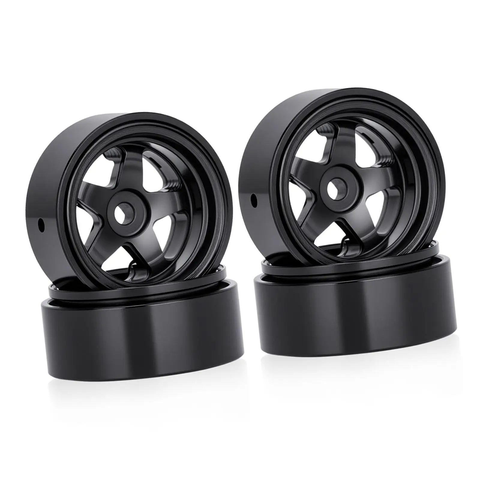 Replacement RC Wheel Hubs 0.7 Inch Alloy Beadlock Rims for 1 30 DIY RC Car Crawler Offroad Vehicle
