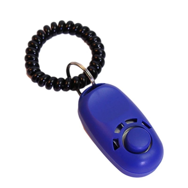 E15D Dogs Training Clickers with Stretch Wrist Rope Durablity Compacted Size Easily to Use for Cats Dogs Bird Horses Training