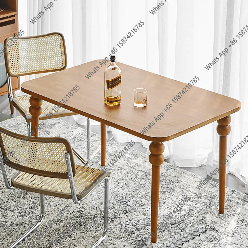 

American country square dining table/French computer conference table/dining table design dining table and chair combination