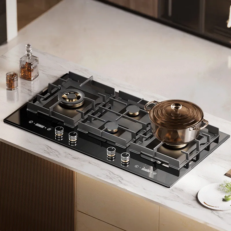 

Плита с четырьмя конфорками, 96 см, с четырьмя конфорками, газовая плита для сжиженного нефтяного газа/натура с таймером