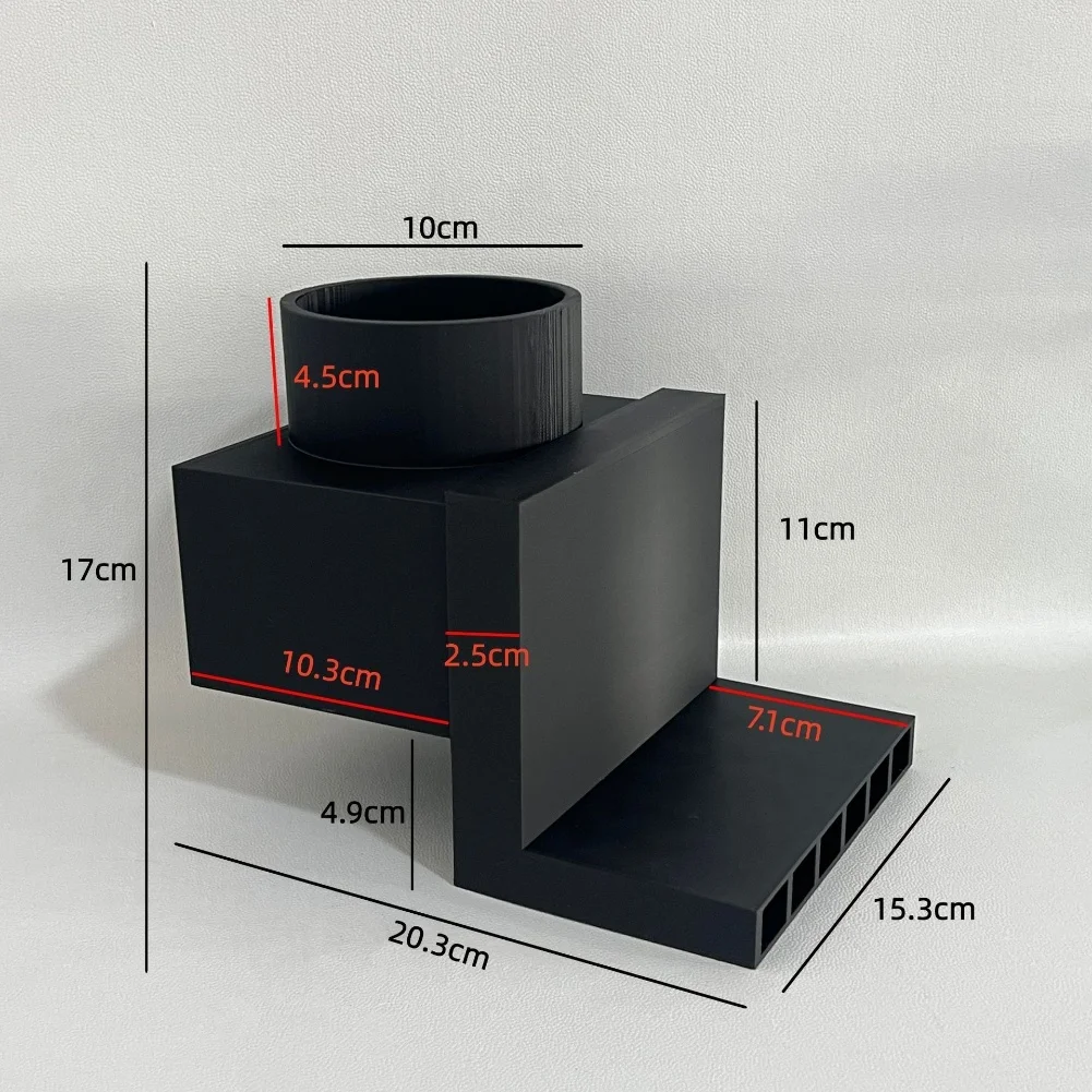 Garage Door Ventilation Kit 6 Inch For Exhaust Adapter Black Plastic For Attic Airflow Improvement With Sealing Tape Easy
