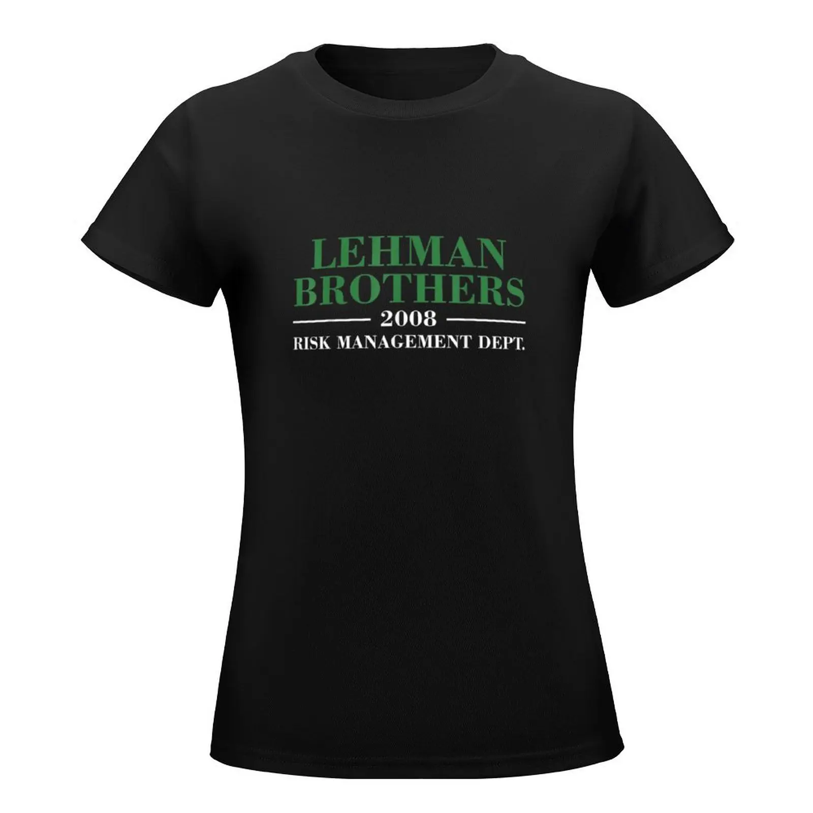 Lehman Brothers Risk Management T-Shirt lady clothes summer clothes tees Female clothing designer clothes Women luxury