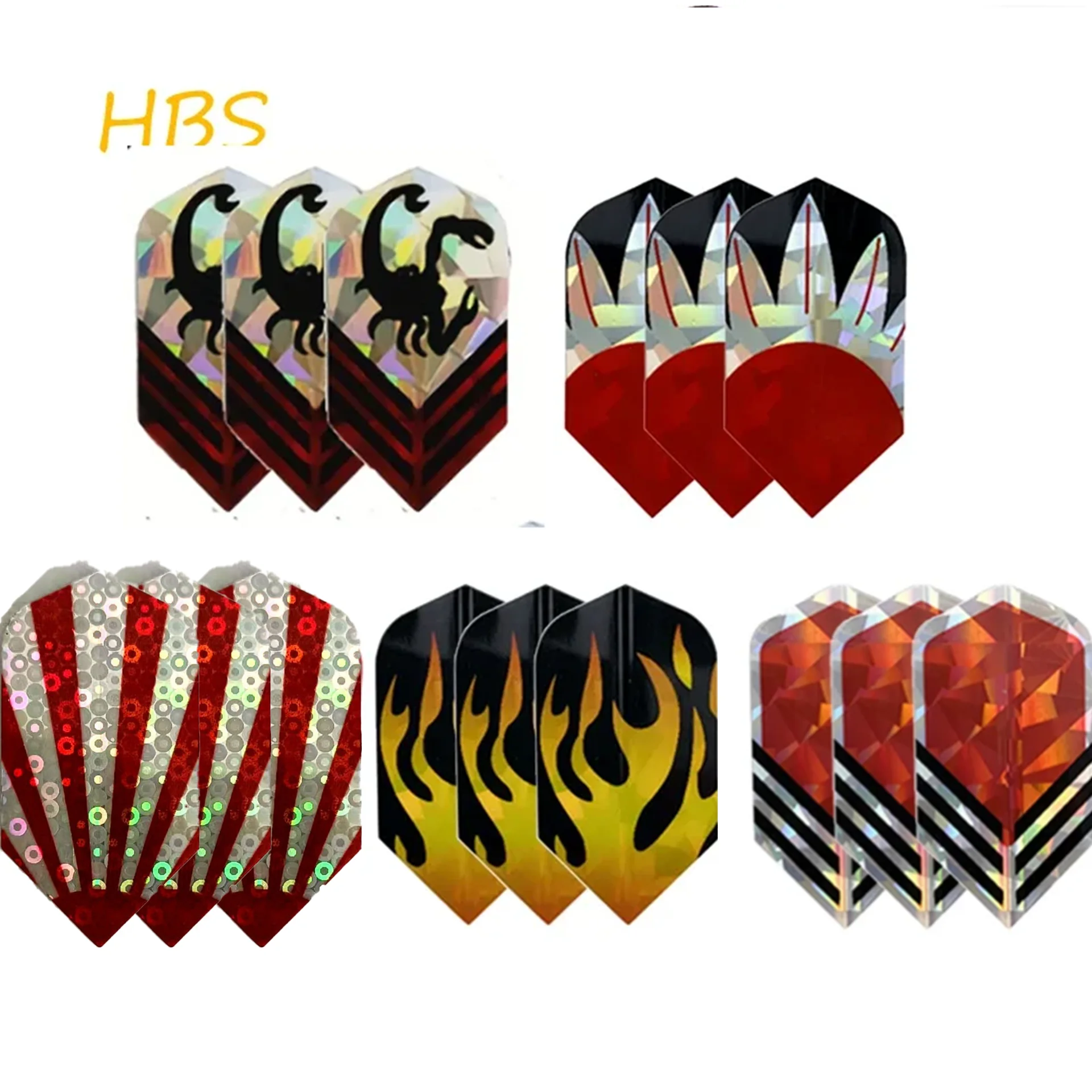 15pcs High Quality PET Dart Flights Exquisite Laser Narrow Blade Style Soft and Hard Dart General Accessories