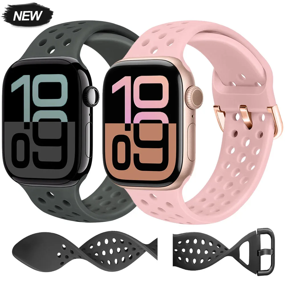 Мягкий силиконовый ремешок для Apple Watch Band 45 мм 44 мм 41 мм 42 мм 46 мм Удобный ремешок IWatch Ultra 3/2/1 49 мм 11 10 9 8 7 6 5 4 SE