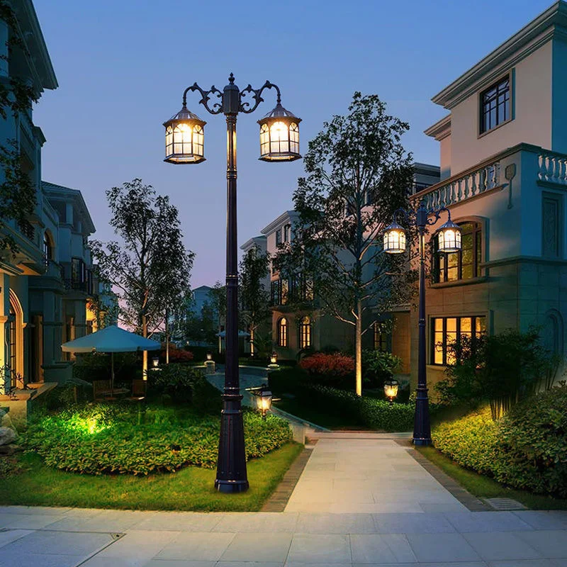 Wholesale Vintage Outdoor Lamp Post IP65 Waterproof LED Landscape Lighting for Residential Community Engineering Project