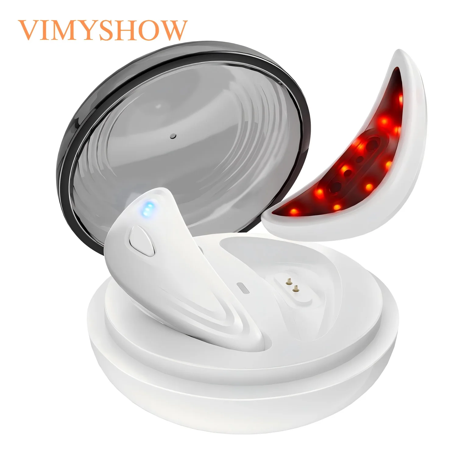 Portable Red Light Eye Massager Under Eye Patches Skincare Massage Device for Dark Circles Puffiness Fine Lines & Skin Firming