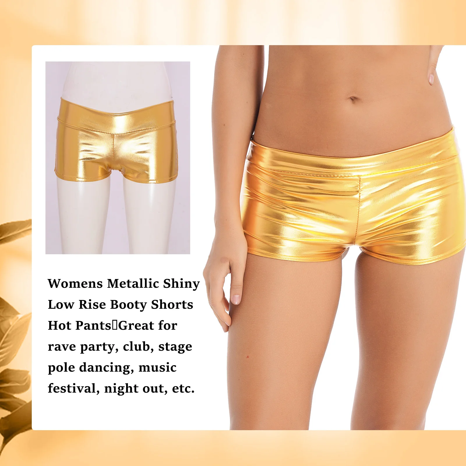 مثير المرأة لامع لامع منخفضة الارتفاع الغنيمة السراويل الساخنة قصيرة القطب الرقص الهذيان مرحلة الحفلات السراويل الساخنة كلوبوير