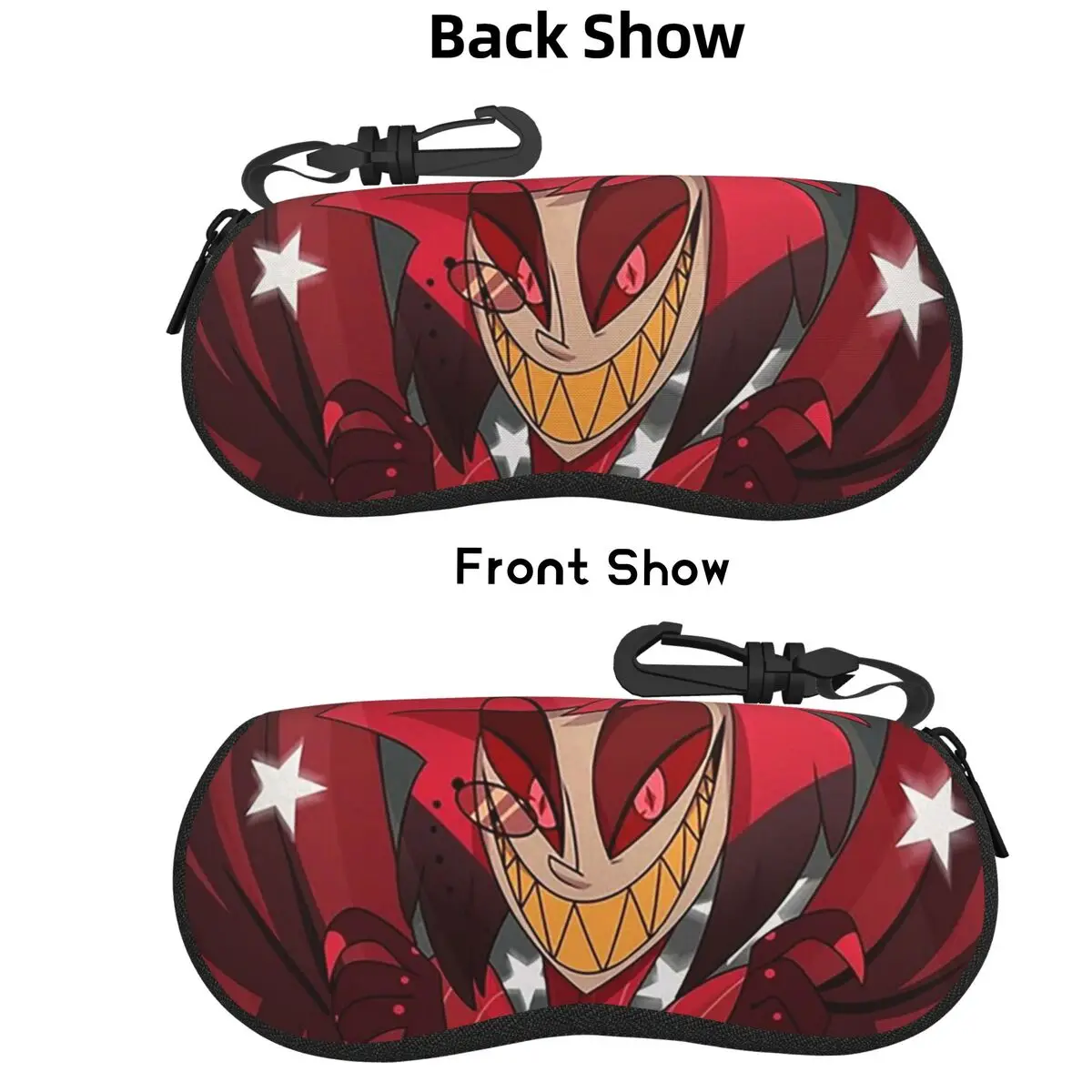 

Alastor The Show Begins Shell Glasses Case Portable Sunglasses Box Women Men Soft Eyeglasses Bag Pouch