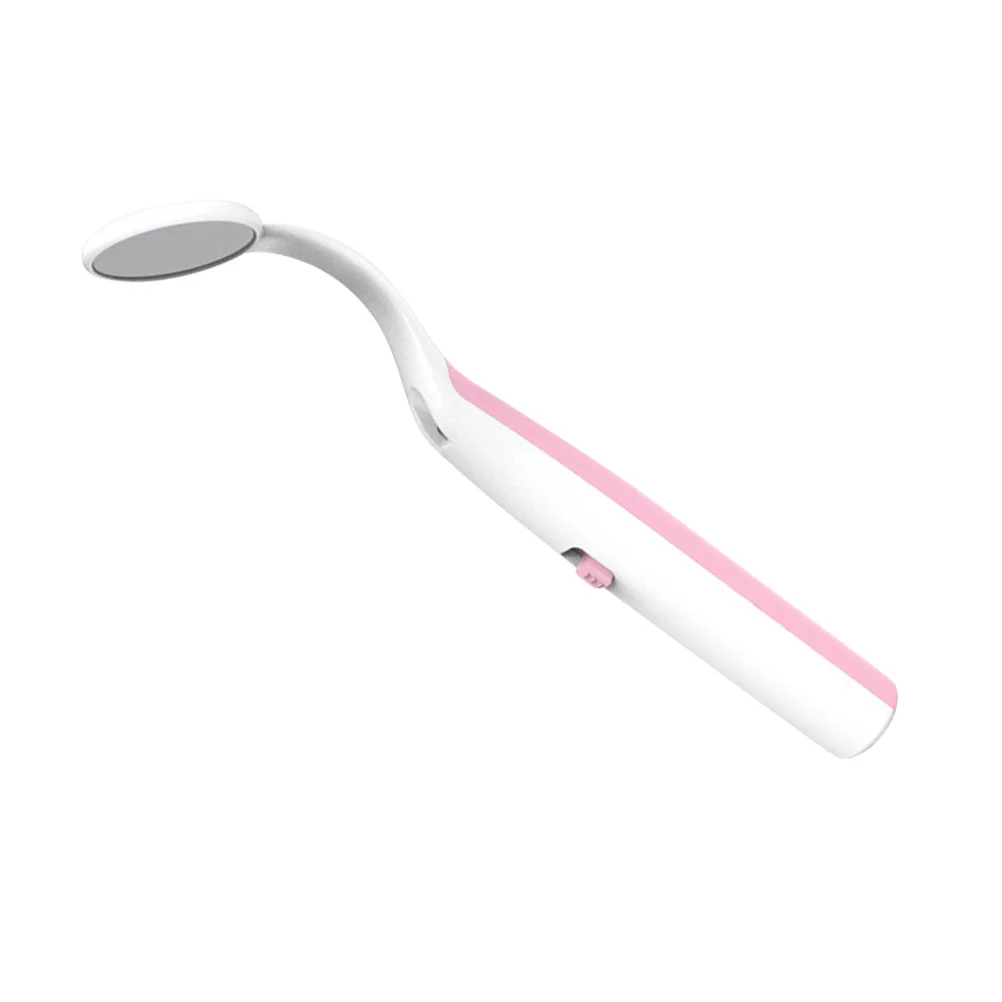 Espelho dental oral led luminoso antiembaçante boca espelho de inspeção de dente (rosa) boca espelho dental