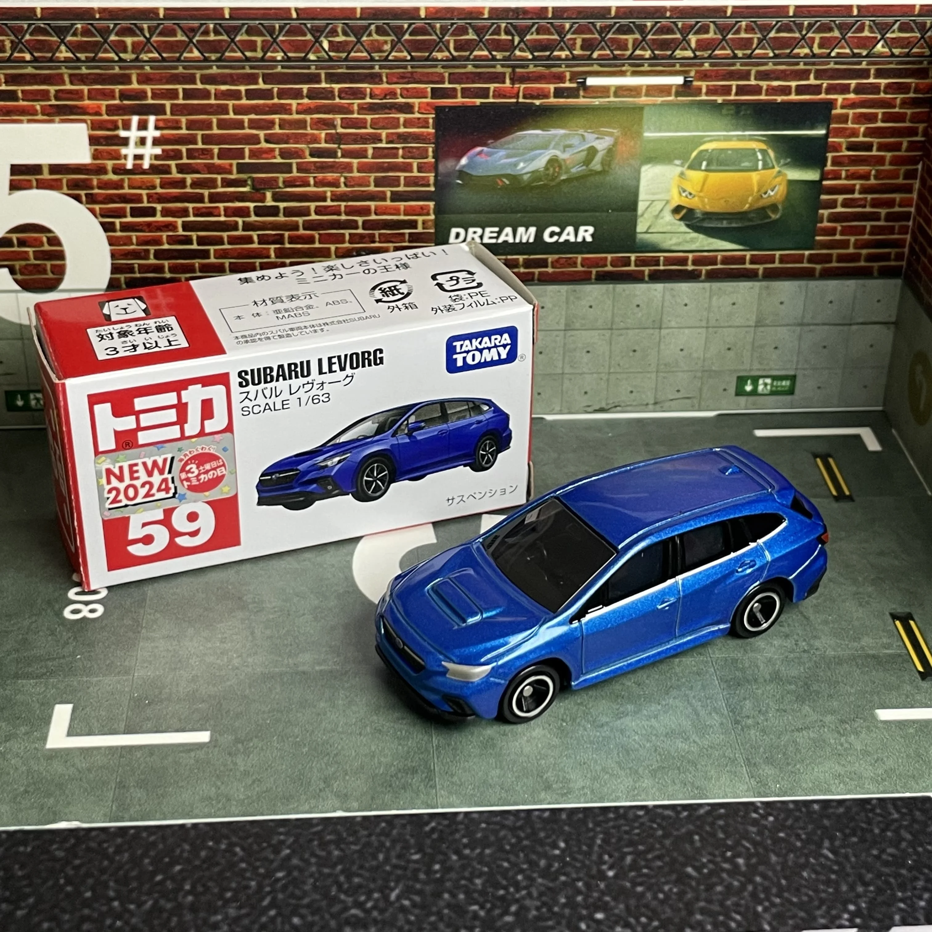 Takara Tomy Tomica # 59 Subaru Levorg JDM Diecast modello sportivo auto giocattolo per ragazzi e ragazze bambini