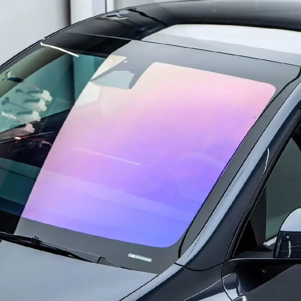 Chameleon Aurora Car Window Tint Full Set Cutting UV 99% Protection 8-Year Warranty Self-Adhesive Auto Glass Sticker for Cars