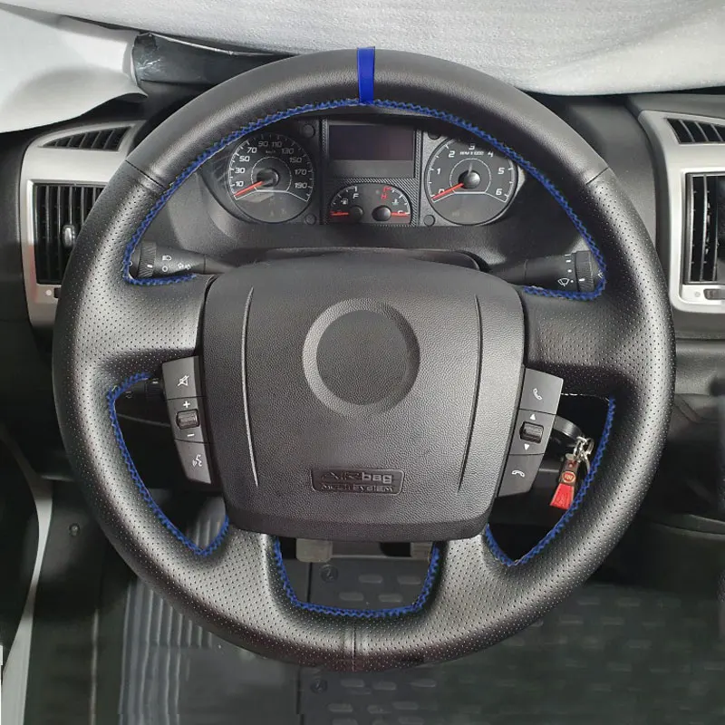 

Для Fiat Ducato 2006-2019 Ram ProMaster 2017-2020 Peugeot Boxer Citroen Jumper 2006-2019 автомобильный чехол на руль кожаная отделка
