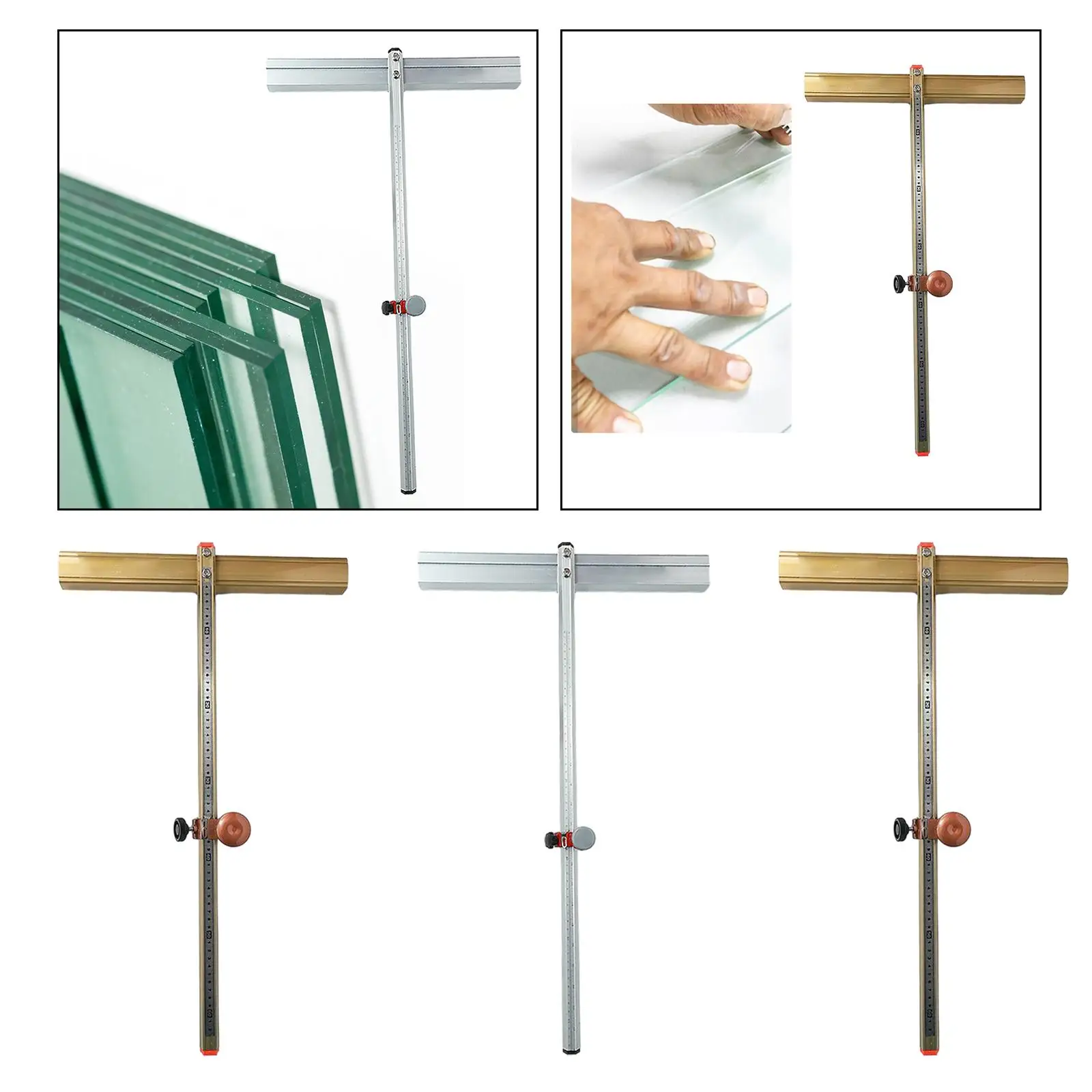 

T Glass Cutter Strip Tool for Glass with Oiling Feature for Tile and Porcelain