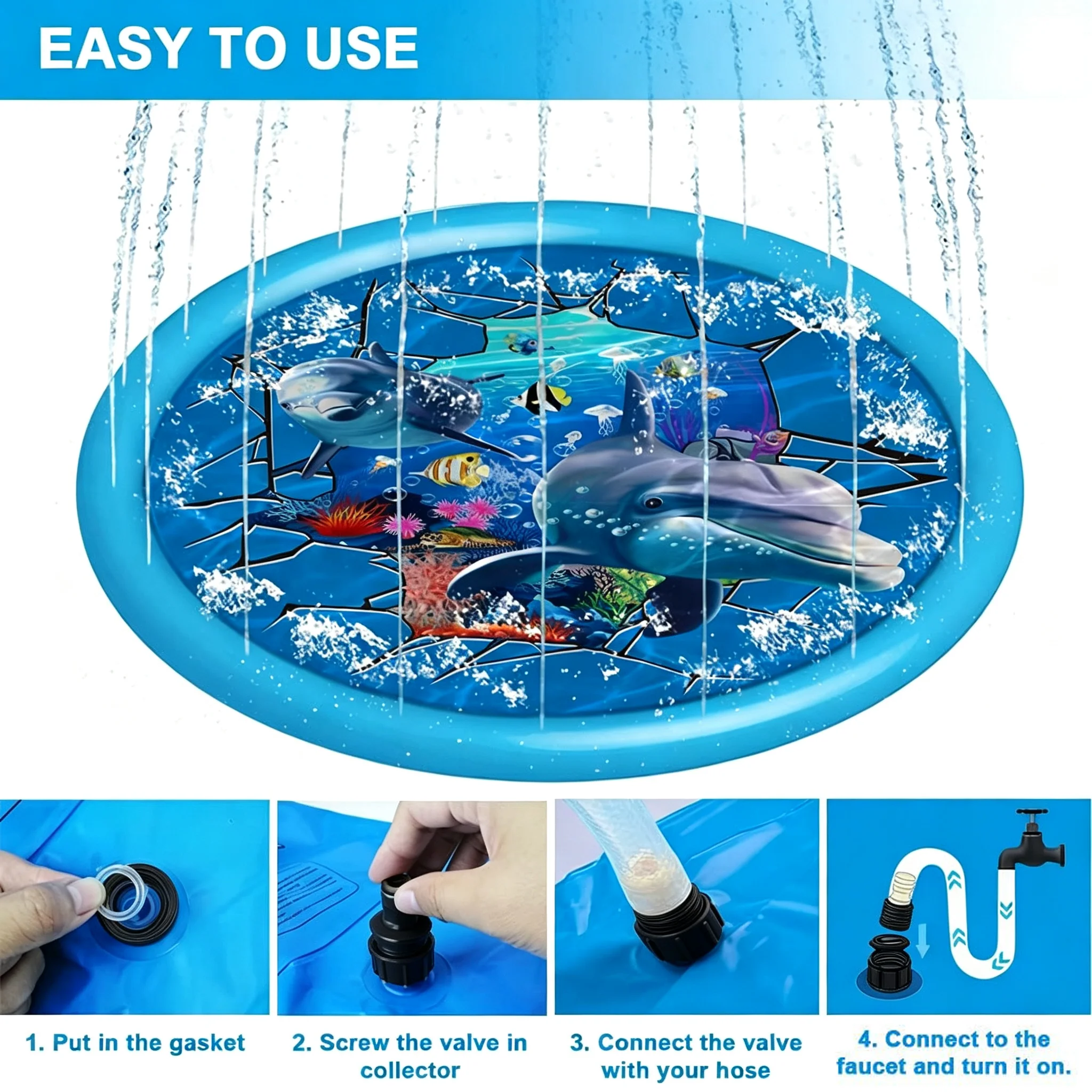 Çocuklar için Şişme Su Oyun Ma - Sprinkler Splash Pad incelemesi ve fiyatı
