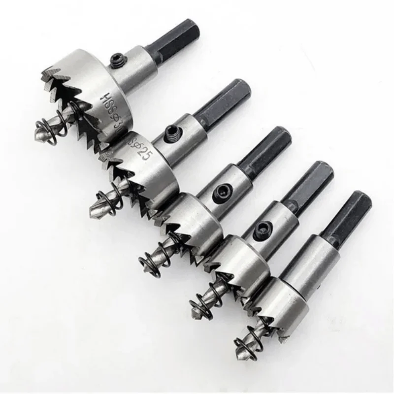 Drill Bit Hole Set for Metal Hss Hole Opener Set Of 5 Titanium Plated Openers Portable Stainless Steel Hole Opener