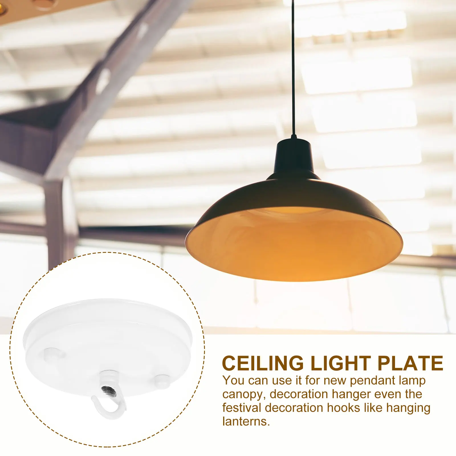 

2 Pcs Hanging Chandelier Accessories Ceiling Plate Light Fixture Mounting Bracket Modern Lights Pendant