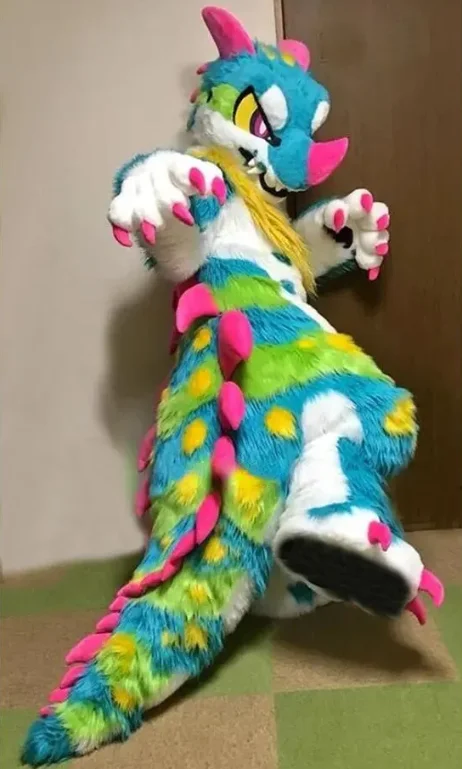 New plush fursuit mascot costume Dragon Halloween adult unisex cosplay camouflage for large show performances