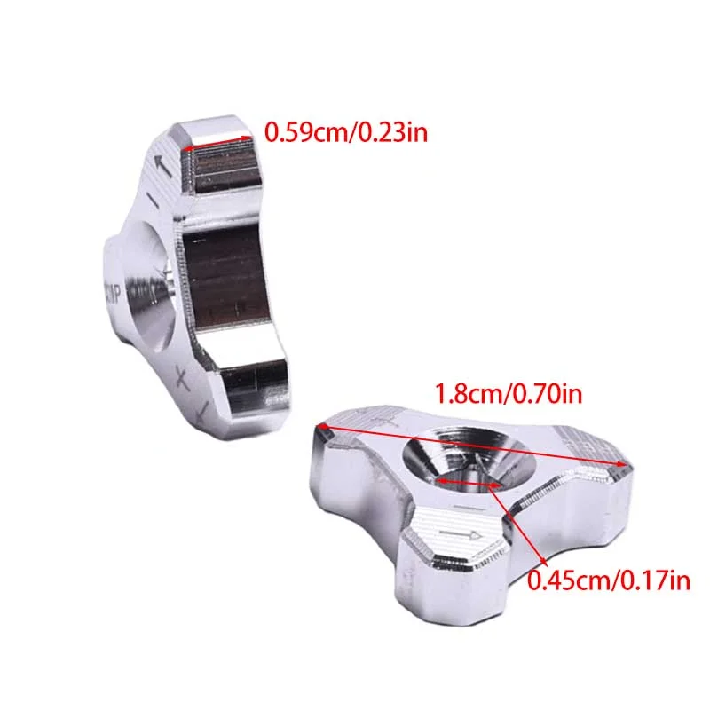 Silver Triangular Finger Screws for Motorcycle Driver Small Car Parts Manual Adjustment Knob