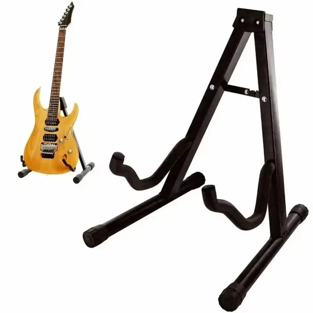 Easy To Assemble Vertical Guitar Stand a-Frame Metal Portable Guitar Rack Black Tripod Universal a Frame Floor Stand Banjo