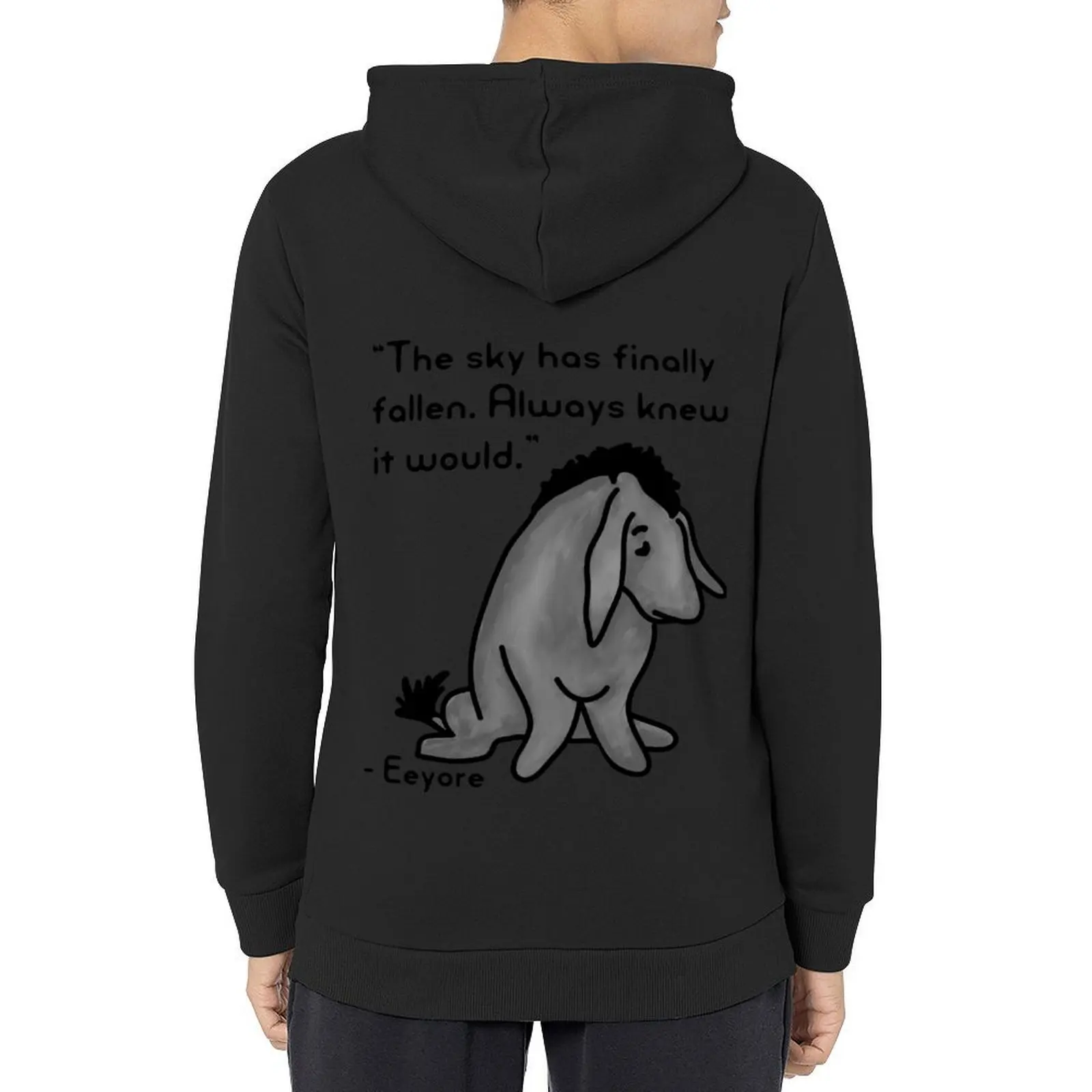 Eeyore Quote Hoodie aesthetic clothing men clothing anime clothes graphic t shirts men japanese hoodie