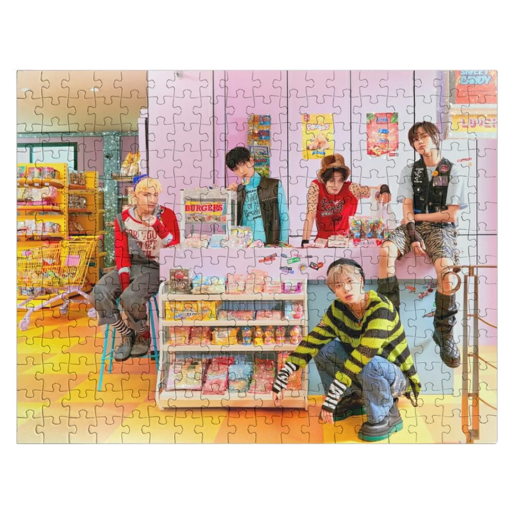 

TXT FIGHT OR ESCAPE Jigsaw Puzzle Custom Wooden Gift Personalized Kids Gifts Wooden Puzzle Boxes